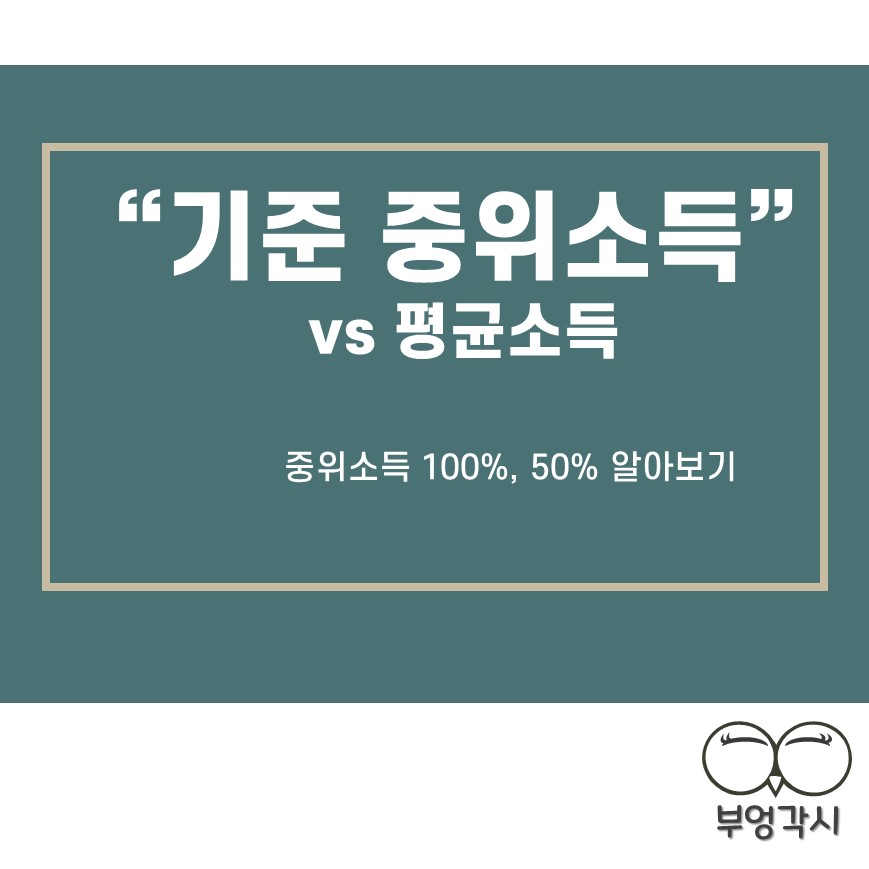 기준 중위소득 100% 개념을 보여주는 썸네일 이미지